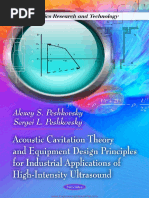 Acoustic Cavitation Theory and Equipment Design Principles For Industrial Applications of High Intensity Ultrasound by Alexey S. Peshkovsky and Sergei L. Peshkovsky