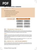 Unit - 2: Conditions & Warranties: Learning Outcomes