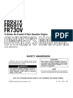 FR651V FR691V FR730V: Owner'S Manual