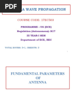 Antenna Wave Propagation: Course Code: 17ec503