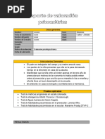 Formato de Reporte de Valoración Psicométrica