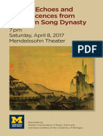 Musical Echoes and Reminiscences From Southern Song Dynasty: 7pm Mendelssohn Theater