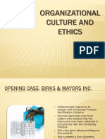 Organizational Culture and Ethics