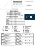 Dental Health Record: Department of Education