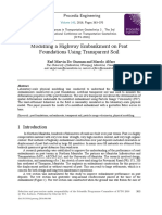 Modelling A Highway Embankment On Peat Foundations Using Transparent Soil 2016 Procedia Engineering