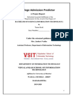 College Admission Predictor: A Project Report