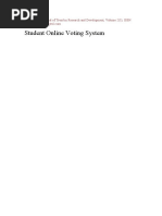 Student Online Voting System: International Journal of Trend in Research and Development, Volume 2 (5), ISSN 2394-9333