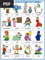 Places in A City Vocabulary Esl Picture Dictionary Worksheets For Kids