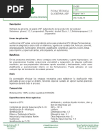 Descripción: Ficha Técnica Glicerina Usp