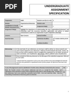 Undergraduate Assignment Specification: Contribution To Overall