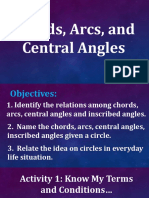 15 Chords, Arcs, Central Angle