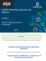 Unidad 01 Tema 02 - PORCENTAJES Matematica Aplicada A Los Negocios (2240)