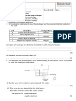 Name Class:10-IGCSE Date: Assignment: Formative Assessment Topic: Electricity and Chemistry AO: Demonstrate Knowledge and Understanding of