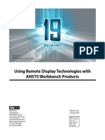 Using Remote Display Technologies With ANSYS Workbench Products