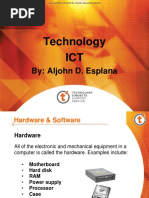 Technology ICT: By: Aljohn D. Esplana