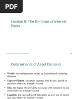 Lecture 6 Behavior of Interest Rates