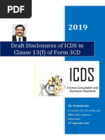 Draft Disclosures of ICDS in Clause 13 (F) of Form 3CD: CA. Pramod Jain