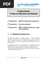 Separators of Different Generations