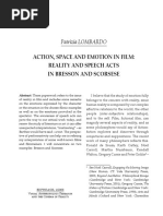 Action, Space and Emotion in Film: Reality and Speech Acts in Bresson and Scorsese