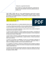 Soberanía y Seguridad Alimentaria