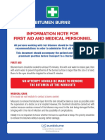 Bitumen Burns First Aid 2014