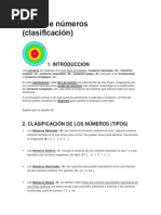 Tipos de Números (Clasificación)