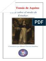 Carta A Los Estudiantes, Santo Tomás de Aquino.