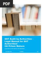 GST Audit by Authorities - Legal Manual For GST Authorities - 1 November 2019 - CA Pritam Mahure and Associates