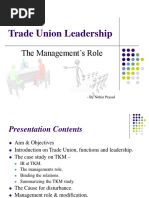 Trade Union Leadership: The Management's Role