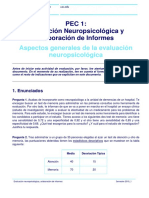 PEC 1 - Aspectos Generales de La Evaluacion Neuropsicologica (2019 - 1)