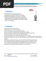 WASP-XM-R-SF6 Pum-Priming Portable SF6 Gas Detector