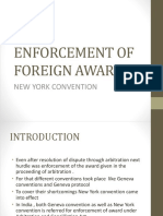 Enforcement of Foreign Award