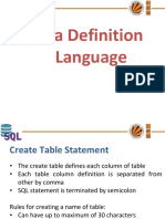 Data Definition Language