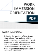 Work Immersion Orientation PPT Edited