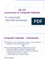 ME 429 Introduction To Composite Materials: Dr. Ahmet Erkliğ 2005-2006 Fall Semester