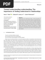 Toward Understanding Understanding: The Importance of Feeling Understood in Relationships