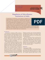 Regulation of Microfinance Institutions in India