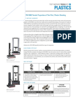 Plastics: ASTM D882 Tensile Properties of Thin Film / Plastic Sheeting