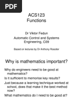 ACS123 Functions: DR Viktor Fedun Automatic Control and Systems Engineering, C09