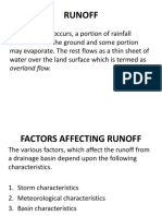 Factors Affecting Runoff, Estimating The Volume of Storm Runoff