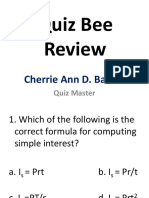 Review in General Mathematics (Quiz Bee)