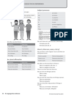 Starter Unit Language Focus Reference: Be: Singular A Rmative