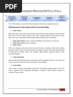 Sales Management Process of Coca Cola