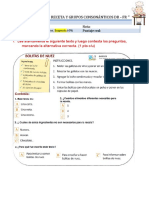 Evaluación " La Receta Y Grupos Consonánticos DR - FR "