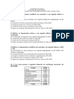 1) Elabore Os Lançamentos Contábeis em Razonetes e em Seguida Elabore A DRE e o BP - PDF