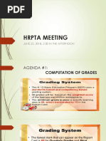 Hrpta Meeting For First Quarter