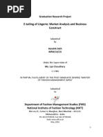 E-Tailing of Lingerie Market Analysis and Business