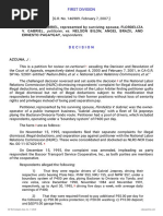 Petitioner Vs Vs Respondents: First Division