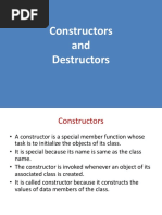 Constructors and Destructors