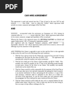 Car Hire Agreement - Draft